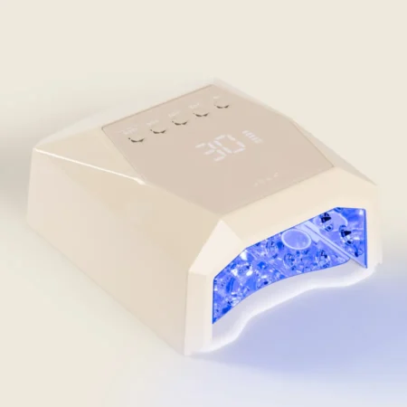 Lámpara led uñas inalámbrica MUSA Pro System con luz LED encendida