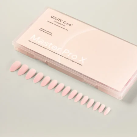 Tips acrílicas Master Pro X Natural Cover Pink, diseño Medium Almond, Musa Nails