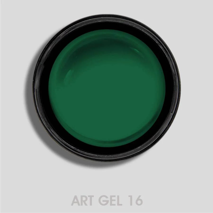 Art Gel Verde Bosque 16 de MUSA, art gel verde bosque de alta pigmentación para nail art - Musa Nails