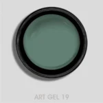 Art Gel Verde Salvia 19, gel profesional ideal para manicuras discretas y duraderas.