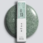 Esmalte Semipermanente Efecto Shine 004 - Microglitter Verde con partículas brillantes de glitter verde, perfecto para bases, gel o acrygel.