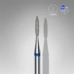 Fresa de diamante en forma de llama con anillo azul para cutículas, fresa diamante llama azul - Musa Nails