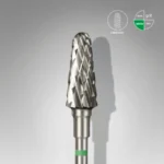 Fresa de carburo de tungsteno con forma de cono truncado verde de 6 mm, fresa cono truncado - Musa Nails