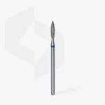 Fresa de Diamante Llama Azul 2.3 mm, ideal para cutículas, reutilizable y esterilizable, precisión y calidad en cada uso.