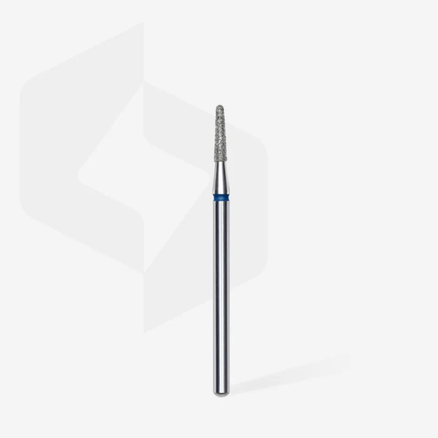 Fresa de Diamante Tronco Azul 1.8 mm para manicura y pedicura profesional, ideal para tratar cutículas y grietas.