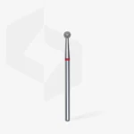 Fresa de Diamante Bola Roja 3.5 mm, ideal para cutículas, reutilizable y esterilizable, precisión y calidad en cada uso