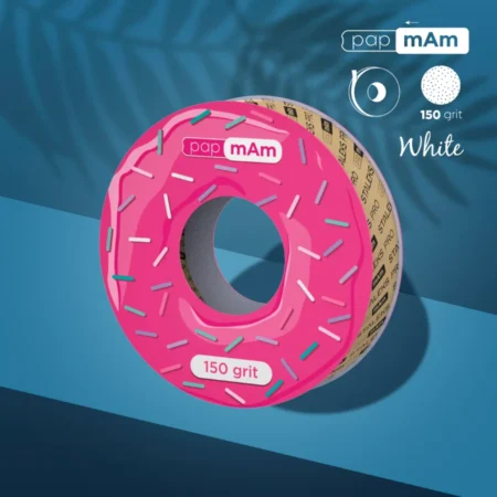 Rollo blanco de lima desechable adhesiva Staleks, recambio lima desechable PapmAm - Musa Nails
