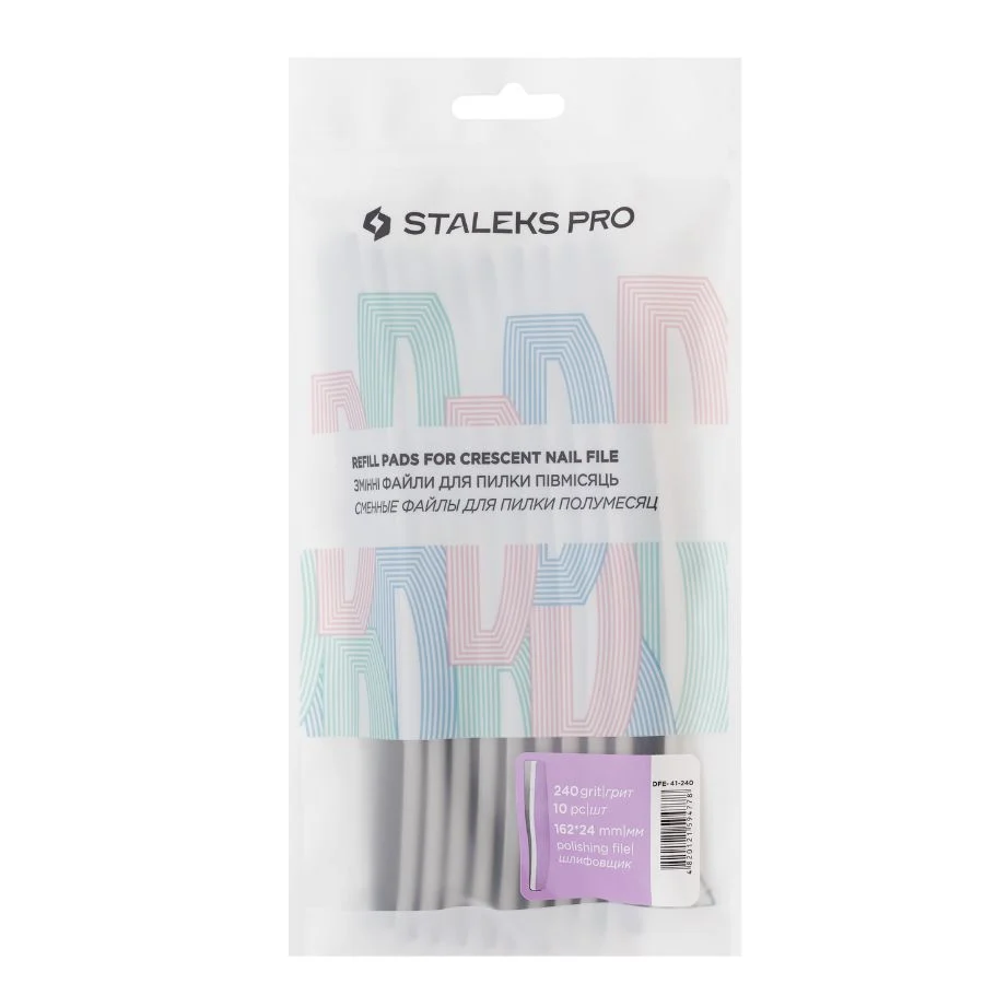 Staleks Recambio pulidora EXPERT 41 (media luna) grano 240 (10 ud) – detalle 2, Musa Nails