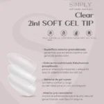Tips Soft Gel Press On Clear Oval Corta - 240pz para una manicura elegante y duradera