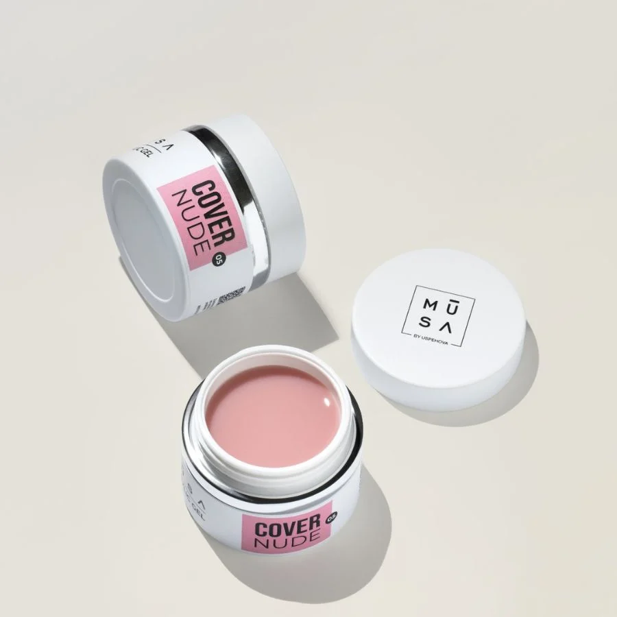 Acrygel Cover Nude, polygel nude 15 ml para reconstrucción de uñas - Musa Nails
