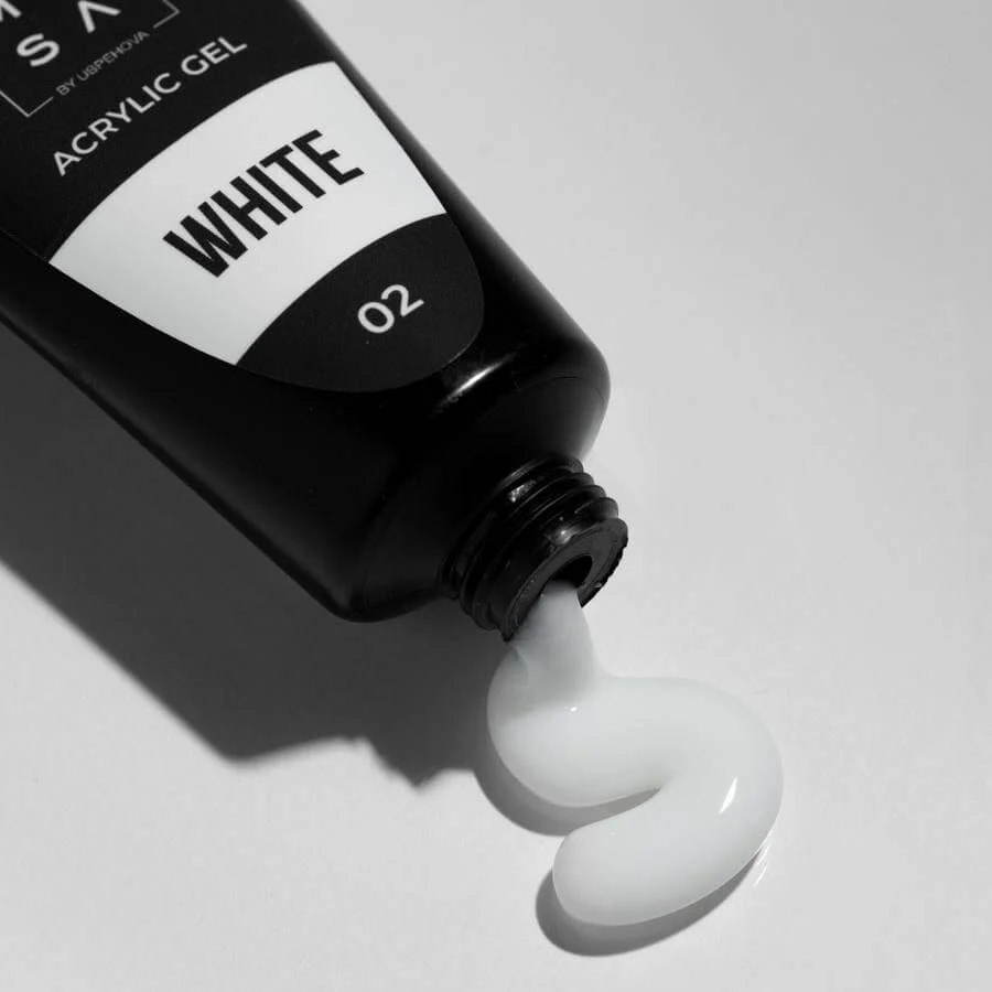 Tubo de polygel blanco Acrygel White de 35 ml - Musa Nails