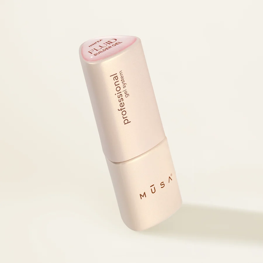 Builder gel rosa lechoso Fluid Builder Gel Ninfea de MUSA en frasco de 8 ml – Musa Nails