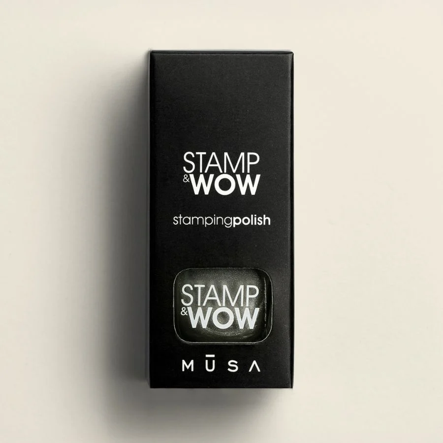 Esmalte especial Stamping STAMP&WOW 17 - Plata cromo – detalle 1, Musa Nails