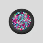 Confeti Fucsia brillante para nail art, ideal para encapsulados y diseños llamativos en uñas.