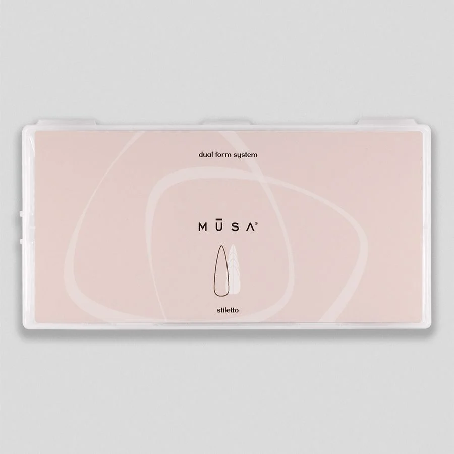 Molde Dual Form Stiletto - Display Form 19 de Musa Nails, 150 piezas reutilizables