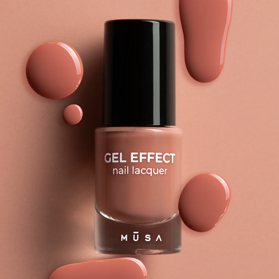 Frasco de esmalte rosa coral efecto gel sin lámpara 8 ml – Musa Nails