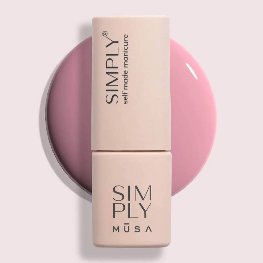 Gel semipermanente rosa sorbete sin HEMA Simply Musa SP009 de 8 ml