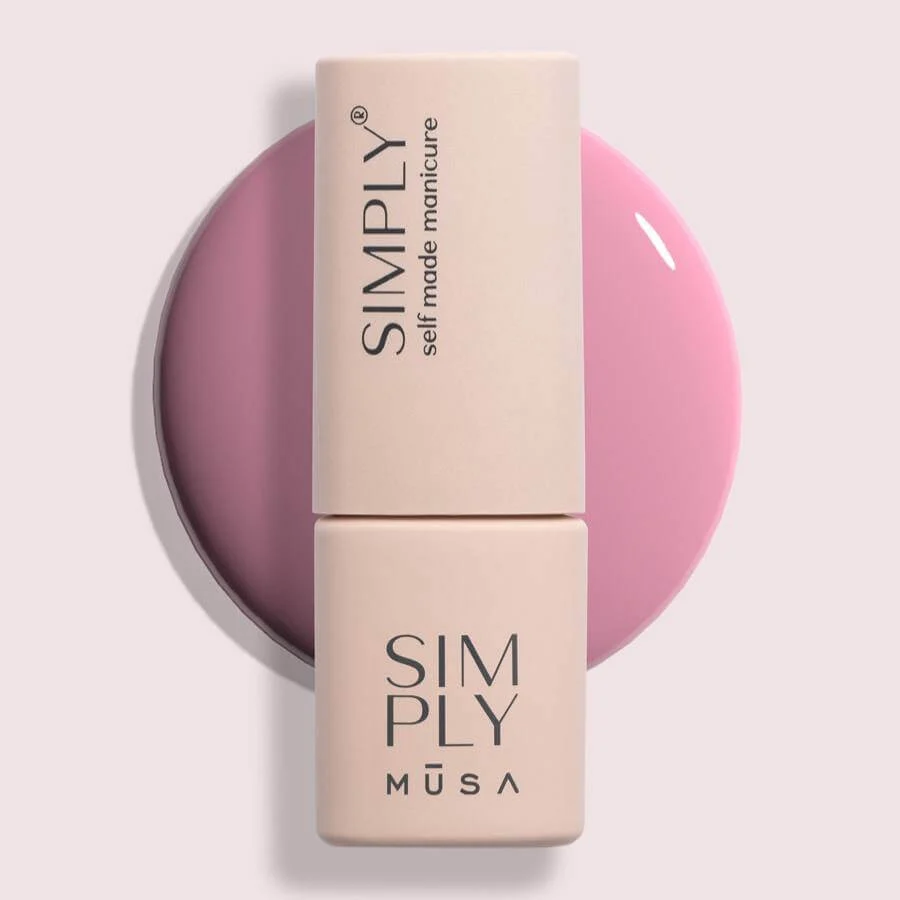 Gel semipermanente rosa flamenco sin HEMA Simply Musa SP010 de 8 ml
