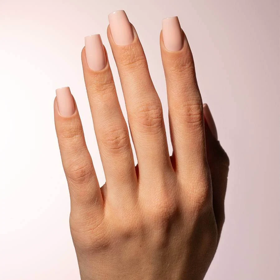 Gel semipermanente rosa melocotón sin HEMA Simply Musa SP018 de 8 ml