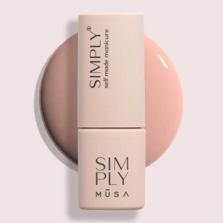Gel semipermanente rosa melocotón sin HEMA Simply Musa SP018 de 8 ml