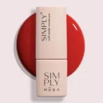 Gel semipermanente rojo teja sin HEMA Simply Musa SP021 de 8 ml