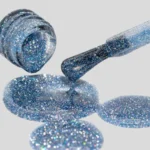 Esmalte Gel Semipermanente Efecto Flash 04 con purpurina de alto brillo, ideal para nail art