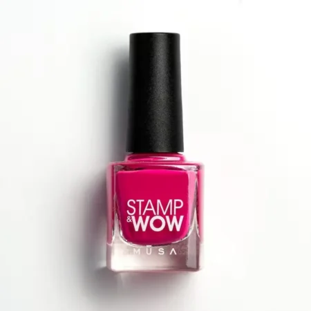 Frasco de esmalte stamping fucsia STAMP&WOW 10 de 10 ml con pincel - Musa Nails