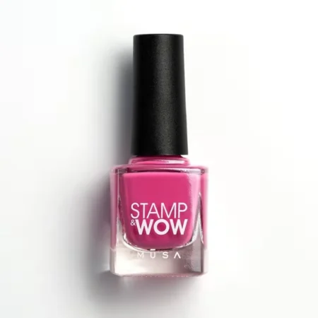 Esmalte de stamping STAMP&WOW en tono rosa intenso, esmalte stamping rosa intenso - Musa Nails