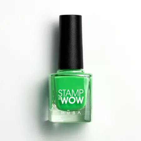 Frasco de esmalte stamping verde STAMP&WOW 15 de 10 ml con pincel - Musa Nails