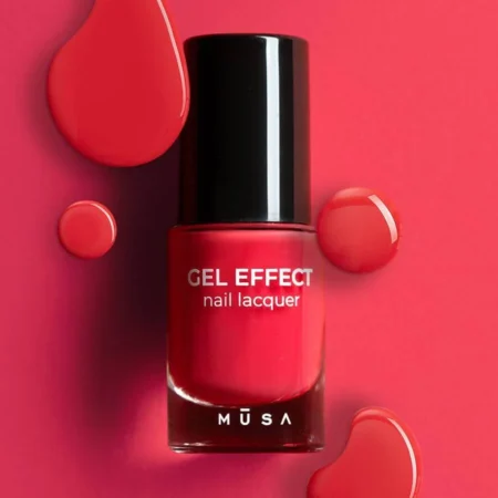 Botella de esmalte efecto gel rojo fresa Gel Effect 04 de 8 ml - Musa Nails