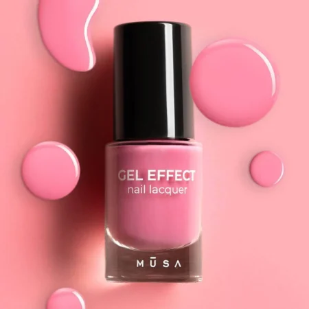 Frasco de esmalte efecto gel malva de 8 ml, color malva brillante - Musa Nails
