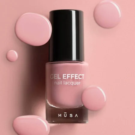 Frasco de esmalte efecto gel rosa bailarina de 8 ml en vidrio reciclable - Musa Nails