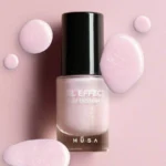 Frasco de esmalte efecto gel rosa perla de 8 ml en vidrio reciclable - Musa Nails