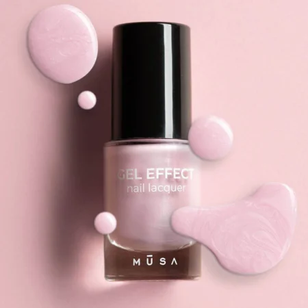 Frasco de esmalte efecto gel rosa claro de 8 ml en vidrio reciclable - Musa Nails
