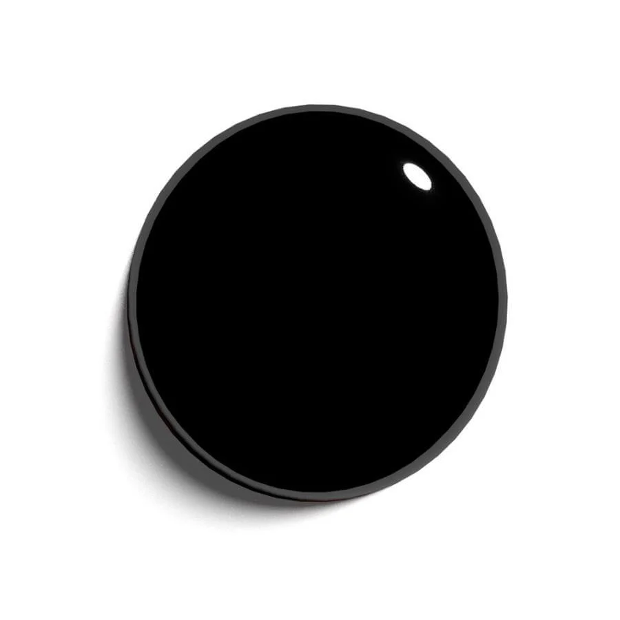 Esmalte Gel Effect 24 - Negro de Musa Nails en frasco de vidrio reciclable, mostrando su acabado brillante y profundo.