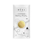 Foil Oro Suave para nail art, lámina dorada ultrafina y delicada para decoraciones de uñas elegantes y sofisticadas.