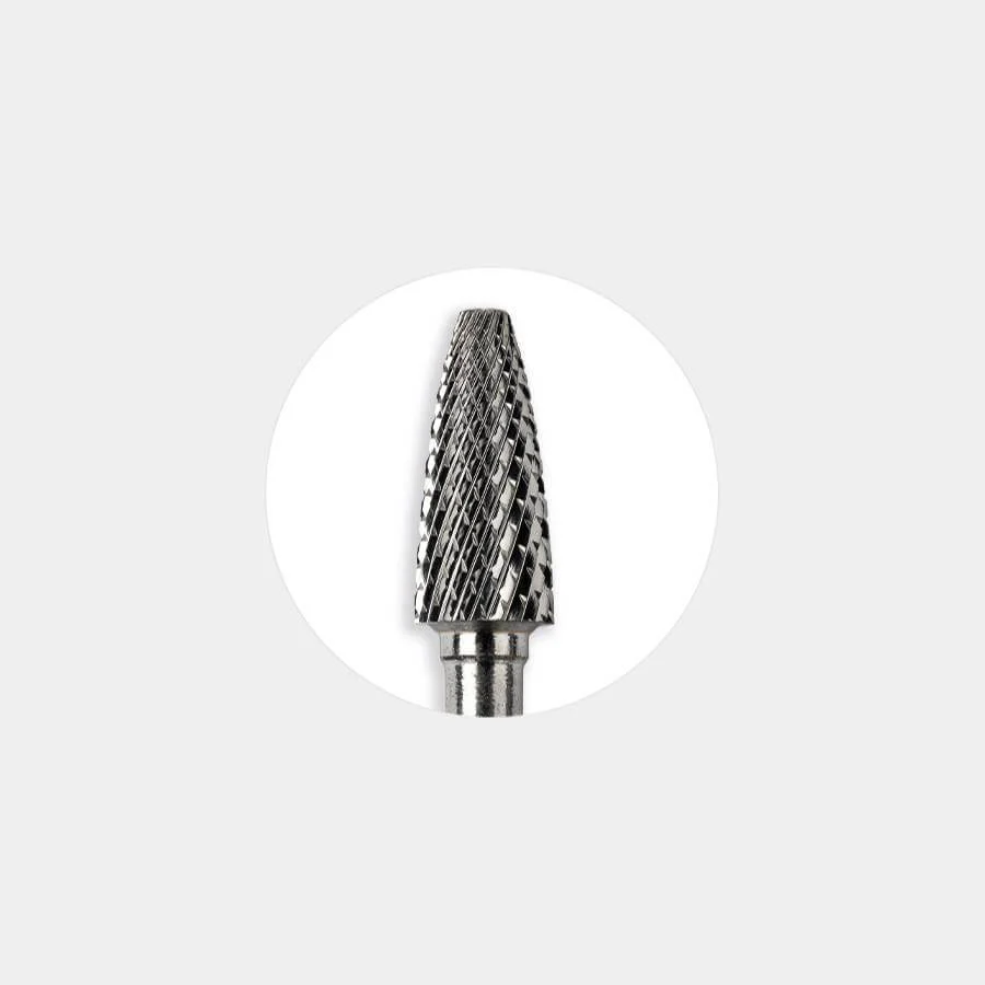 Fresa de Carbono Cono 34 Roja para la eliminación precisa de gel y gel acrílico, compatible con la mayoría de cortadores.