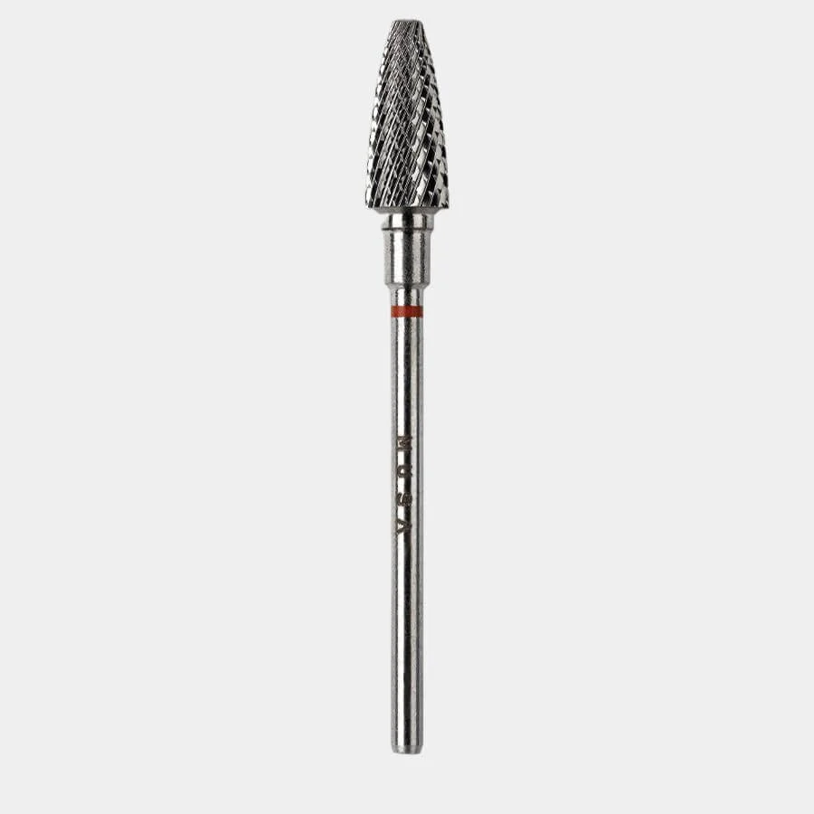 Fresa de Carbono Cono 34 Roja para la eliminación precisa de gel y gel acrílico, compatible con la mayoría de cortadores.
