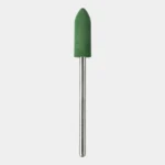 Fresa Silicona Verde para manicura, con grano fino. Ideal para pulir cutículas y compatible con tornos universales.