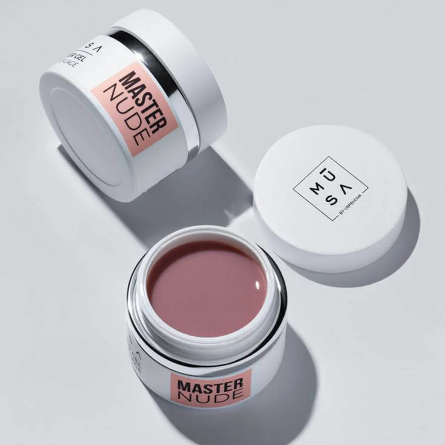 Bote de Builder Gel Master Nude 50 ml, builder gel nude camuflaje autonivelante - Musa Nails