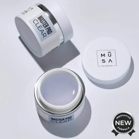 Bote de builder gel master pro clear 50 ml transparente de alta viscosidad - Musa Nails