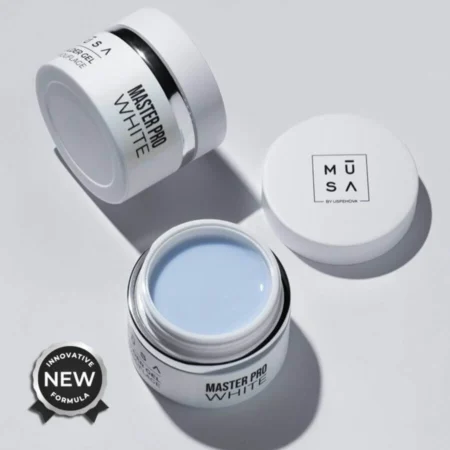 Builder Gel Master Pro White 15 ml, builder gel blanco autonivelante de alta viscosidad - Musa Nails