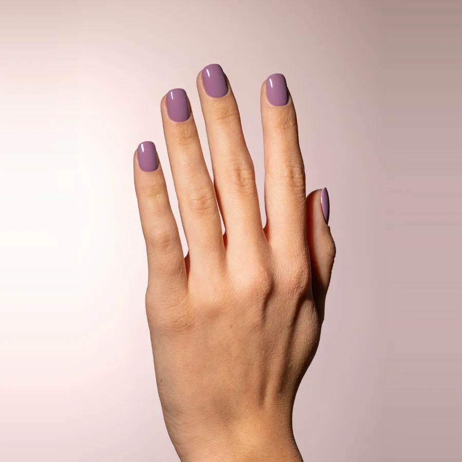 Gel semipermanente soak off rosa orquídea Simply MUSA SP035 aplicado en uñas, Musa Nails