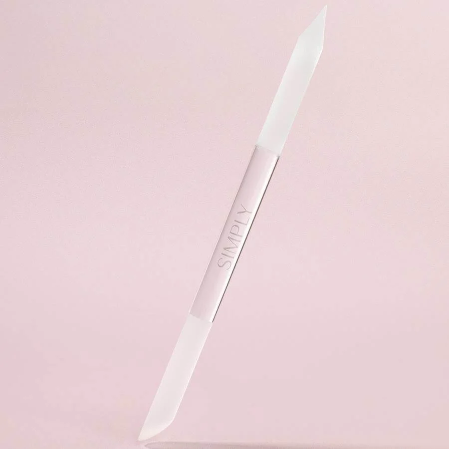 Lima Cristal Cutículas Musa – Herramienta de cristal para empujar y pulir cutículas
