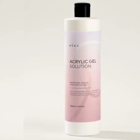 Botella grande de líquido transparente para moldear acrygel, slip solution polygel 500 ml - Musa Nails