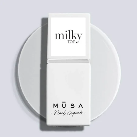 Frasco de Milky Top, top coat blanco lechoso translúcido - Musa Nails
