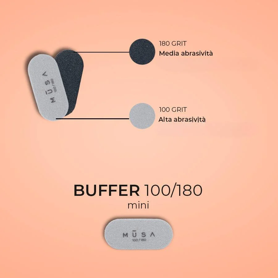 Set de 10 Mini Buffers de MUSA para preparación y suavizado de uñas