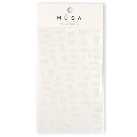 Nail Stickers Escritura White adhesivos para nail art profesional