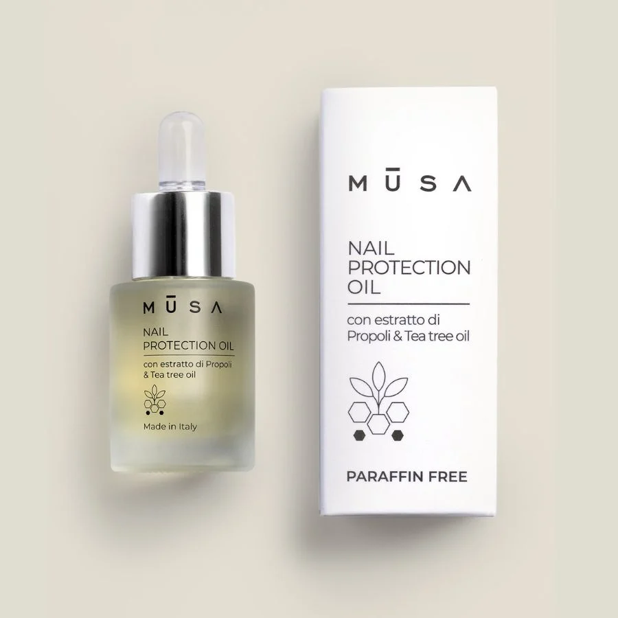 caja de nail protecion oil con gotero musa nails