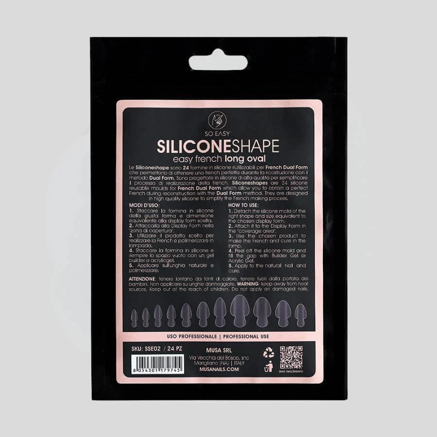 Plantillas de Silicona Francesa Oval Larga para Dual Form, flexibles y reutilizables